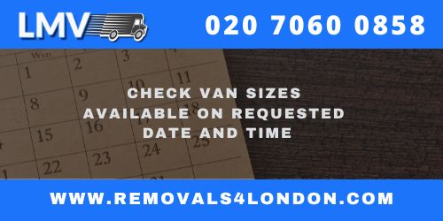 Check Van Sizes available on requested Date and Time